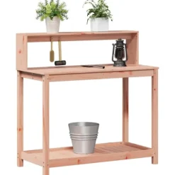 vidaXL Växtbord med hyllor 108x50x109,5 cm massivt douglasträ - Växtställ