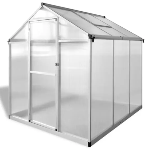 vidaXL Växthus 3,46 m² förstärkt aluminium - Växthus