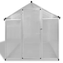 vidaXL Växthus i förstärkt aluminium med basram 4,6 m² - Växthus