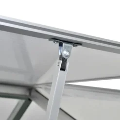 vidaXL Växthus i förstärkt aluminium med basram 4,6 m² - Växthus