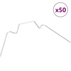 vidaXL Växthusklämmor 50 st W-typ galvaniserat stål