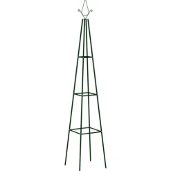 vidaXL Växtstöd 2 st mörkgrön 35x35x195 cm järn - Bersåer, spaljéer & pergolor