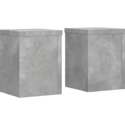 vidaXL Växtställ 2 st betonggrå 15x15x20 cm konstruerat trä