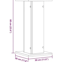 vidaXL Växtställ 2 st betonggrå 30x30x60 cm konstruerat trä