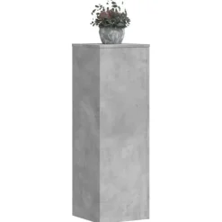vidaXL Växtställ 2 st betonggrå 33x33x100 cm konstruerat trä