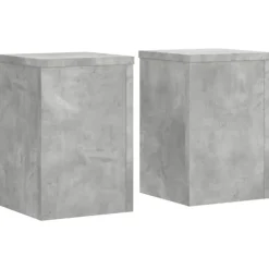 vidaXL Växtställ 2 st betonggrå 20x20x30 cm konstruerat trä