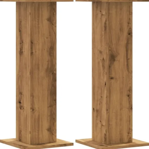 vidaXL Växtställ 2 st ek 30x30x80 cm konstruerat trä