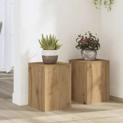 vidaXL Växtställ 2 st ek 25x25x35 cm konstruerat trä