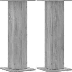 vidaXL Växtställ 2 st grå sonoma 30x30x80 cm konstruerat trä