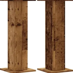 vidaXL Växtställ 2 st åldrat trä 30x30x80 cm konstruerat trä