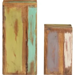 vidaXL Växtställ 2 st massivt återvunnet trä - Växtställ