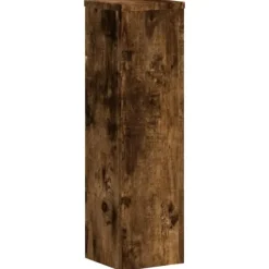 vidaXL Växtställ 2 st rökfärgad ek 17x17x60 cm konstruerat trä