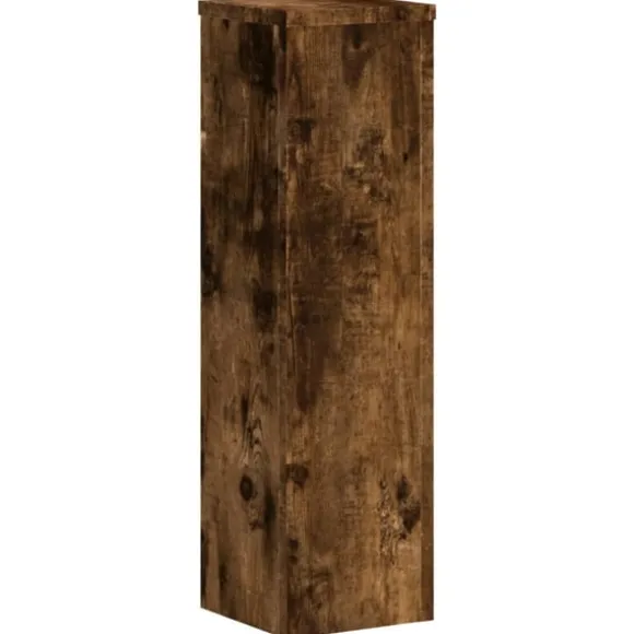 vidaXL Växtställ 2 st rökfärgad ek 17x17x60 cm konstruerat trä