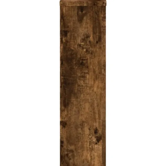 vidaXL Växtställ 2 st rökfärgad ek 17x17x60 cm konstruerat trä