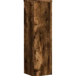 vidaXL Växtställ 2 st rökfärgad ek 17x17x60 cm konstruerat trä