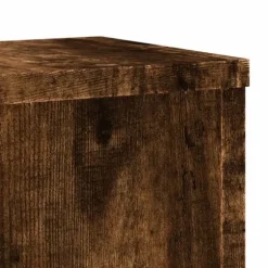 vidaXL Växtställ 2 st rökfärgad ek 17x17x60 cm konstruerat trä