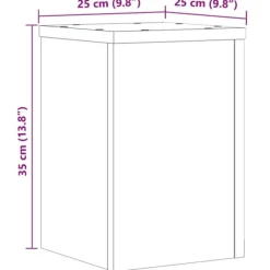 vidaXL Växtställ 2 st sonoma ek 25x25x35 cm konstruerat trä