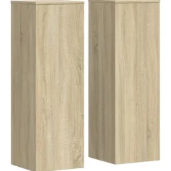 vidaXL Växtställ 2 st sonoma-ek 33x33x100 cm konstruerat trä