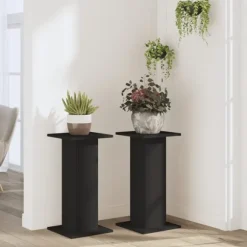 vidaXL Växtställ 2 st svart 30x30x60 cm konstruerat trä