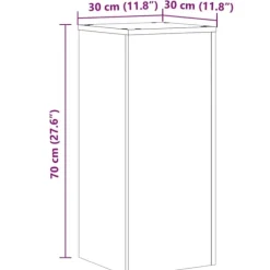 vidaXL Växtställ 2 st svart 30x30x70 cm konstruerat trä