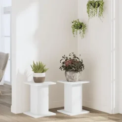 vidaXL Växtställ 2 st vit 30x30x40 cm konstruerat trä
