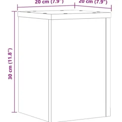 vidaXL Växtställ 2 st vit 20x20x30 cm konstruerat trä