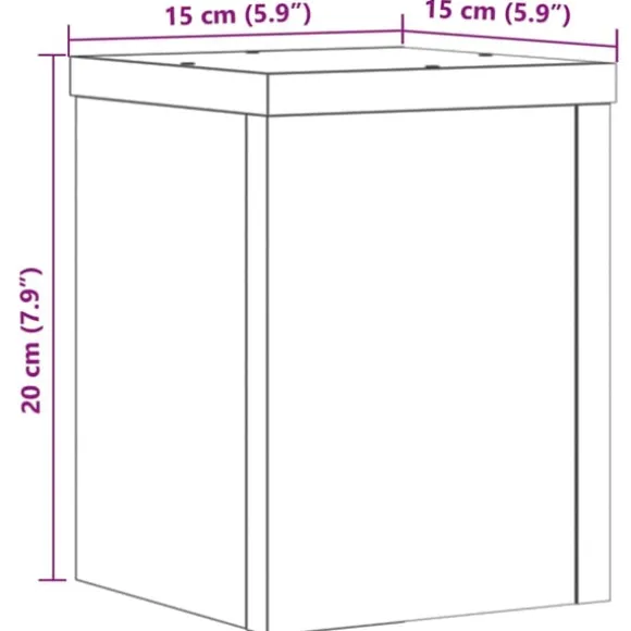 vidaXL Växtställ 2 st vit 15x15x20 cm konstruerat trä