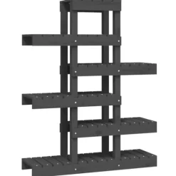 vidaXL Växtställ Grå 85x25x109,5 cm massiv furu - Växtställ