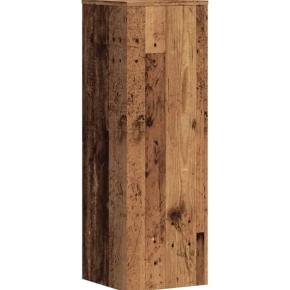 vidaXL Växtställ åldrat trä 33x33x100 cm konstruerat trä