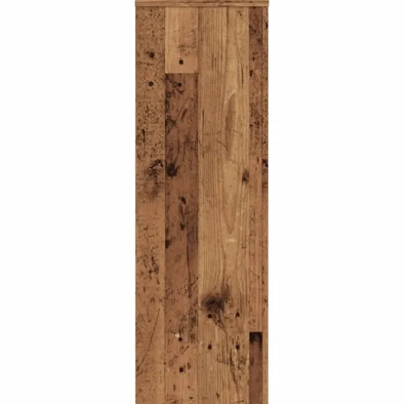 vidaXL Växtställ åldrat trä 33x33x100 cm konstruerat trä