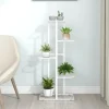 vidaXL Växtställ med 5 hyllor 43x22x98 cm vit metall - Växtställ