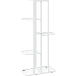 vidaXL Växtställ med 5 hyllor 43x22x98 cm vit metall - Växtställ