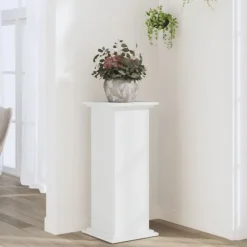 vidaXL Växtställ vit 33x33x80 cm konstruerat trä