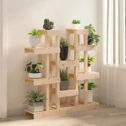 vidaXL Växtställ 104,5x25x109,5 cm massiv furu - Växtställ