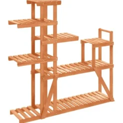 vidaXL Växtställ 110x25x111 cm massivt granträ - Växtställ