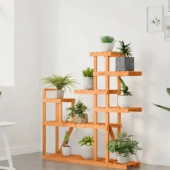 vidaXL Växtställ 110x25x111 cm massivt granträ - Växtställ