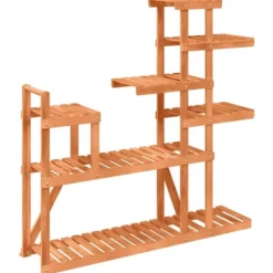 vidaXL Växtställ 110x25x111 cm massivt granträ - Växtställ