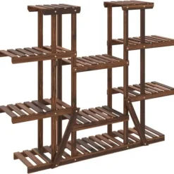 vidaXL Växtställ 110x25x110,5 cm massivt granträ - Växtställ