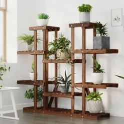 vidaXL Växtställ 110x25x110,5 cm massivt granträ - Växtställ