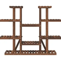 vidaXL Växtställ 110x25x110,5 cm massivt granträ - Växtställ