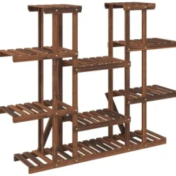 vidaXL Växtställ 110x25x110,5 cm massivt granträ - Växtställ