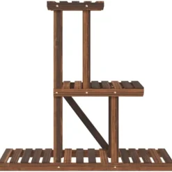 vidaXL Växtställ 81x25x75,5 cm massivt granträ - Växtställ