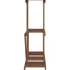 vidaXL Växtställ 81x25x75,5 cm massivt granträ - Växtställ