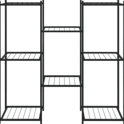 vidaXL Växtställ 83x25x80 cm svart järn - Växtställ