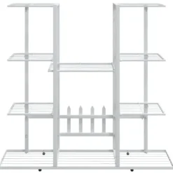 vidaXL Växtställ 94,5x25x89 cm vit järn - Växtställ