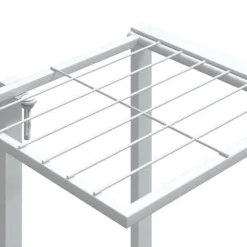 vidaXL Växtställ 94,5x25x89 cm vit järn - Växtställ