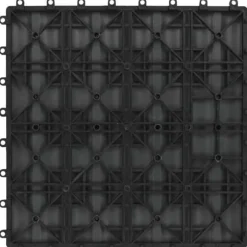 vidaXL 11x Terrassplattor Relief WPC 30x30 cm 1 m² Grå Trädgårdsplatta 45035