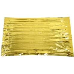 Vikbar PET-aluminiserad film Emergency Thermal Filt - Bärbar överlevnadsutrustning för camping och utomhusaktiviteter - Guld, 210CMx160CM