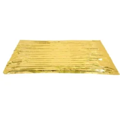 Vikbar PET-aluminiserad film Emergency Thermal Filt - Bärbar överlevnadsutrustning för camping och utomhusaktiviteter - Guld, 210CMx160CM