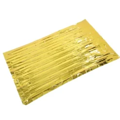 Vikbar PET-aluminiserad film Emergency Thermal Filt - Bärbar överlevnadsutrustning för camping och utomhusaktiviteter - Guld, 210CMx160CM